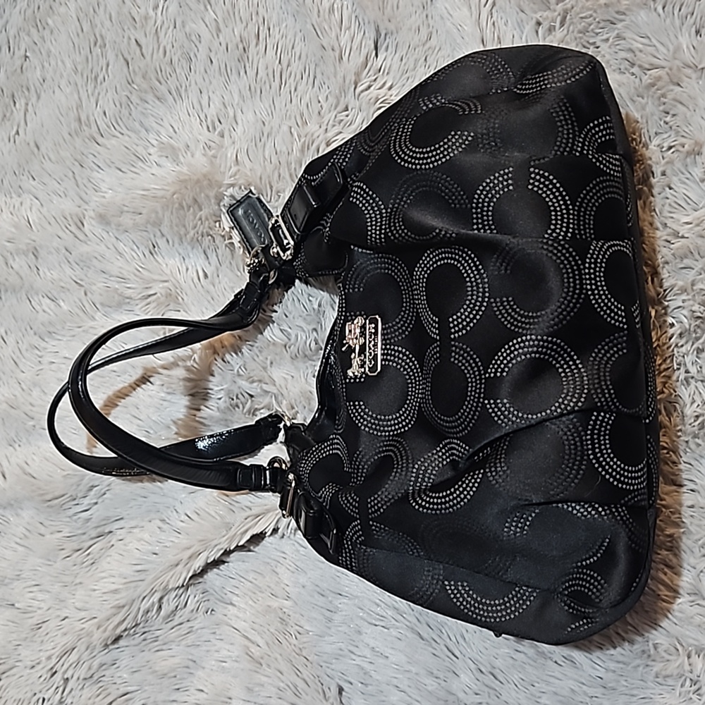 Coach Madison Dotted Op Art Black